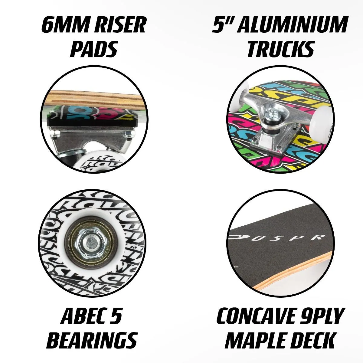 Osprey Stickers Complete Skateboard - 8.0"