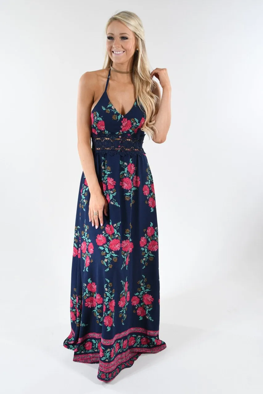 Out of the Blue Floral Maxi Dress