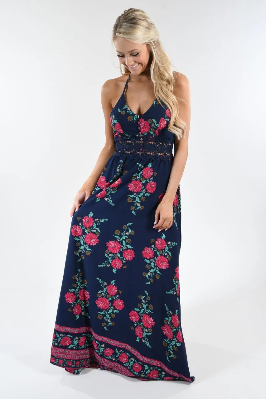 Out of the Blue Floral Maxi Dress