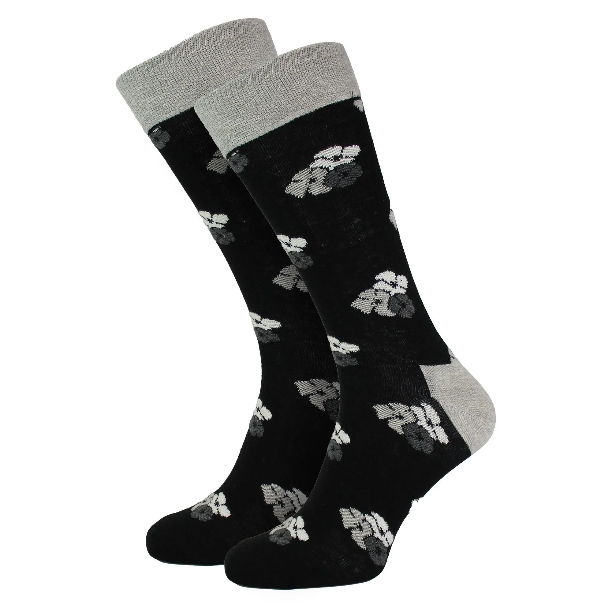 Pack of 3 Floral Mens Dress Socks | Classic Flower Socks