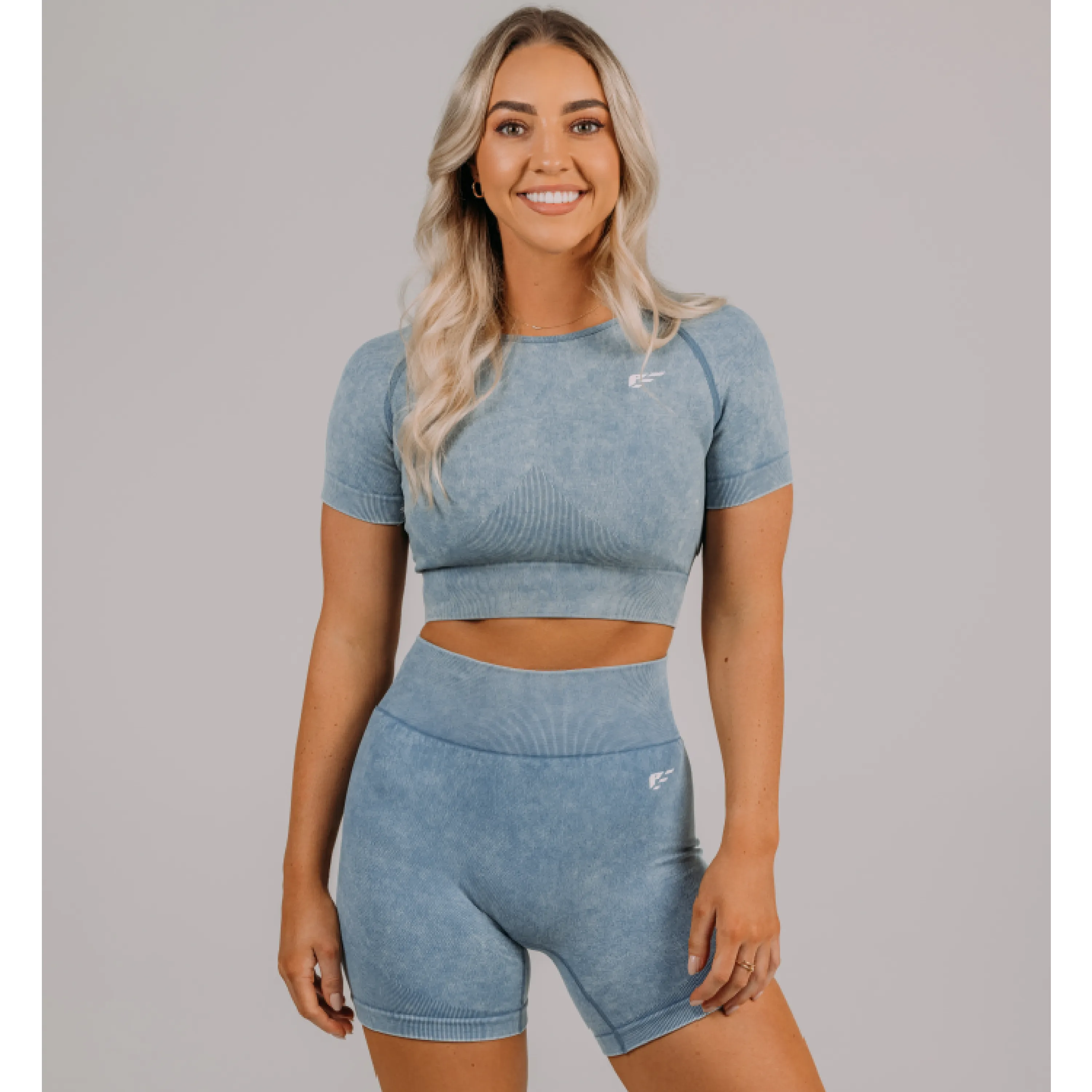 Palmfit Apex Seamless Shorts, Azure Blue