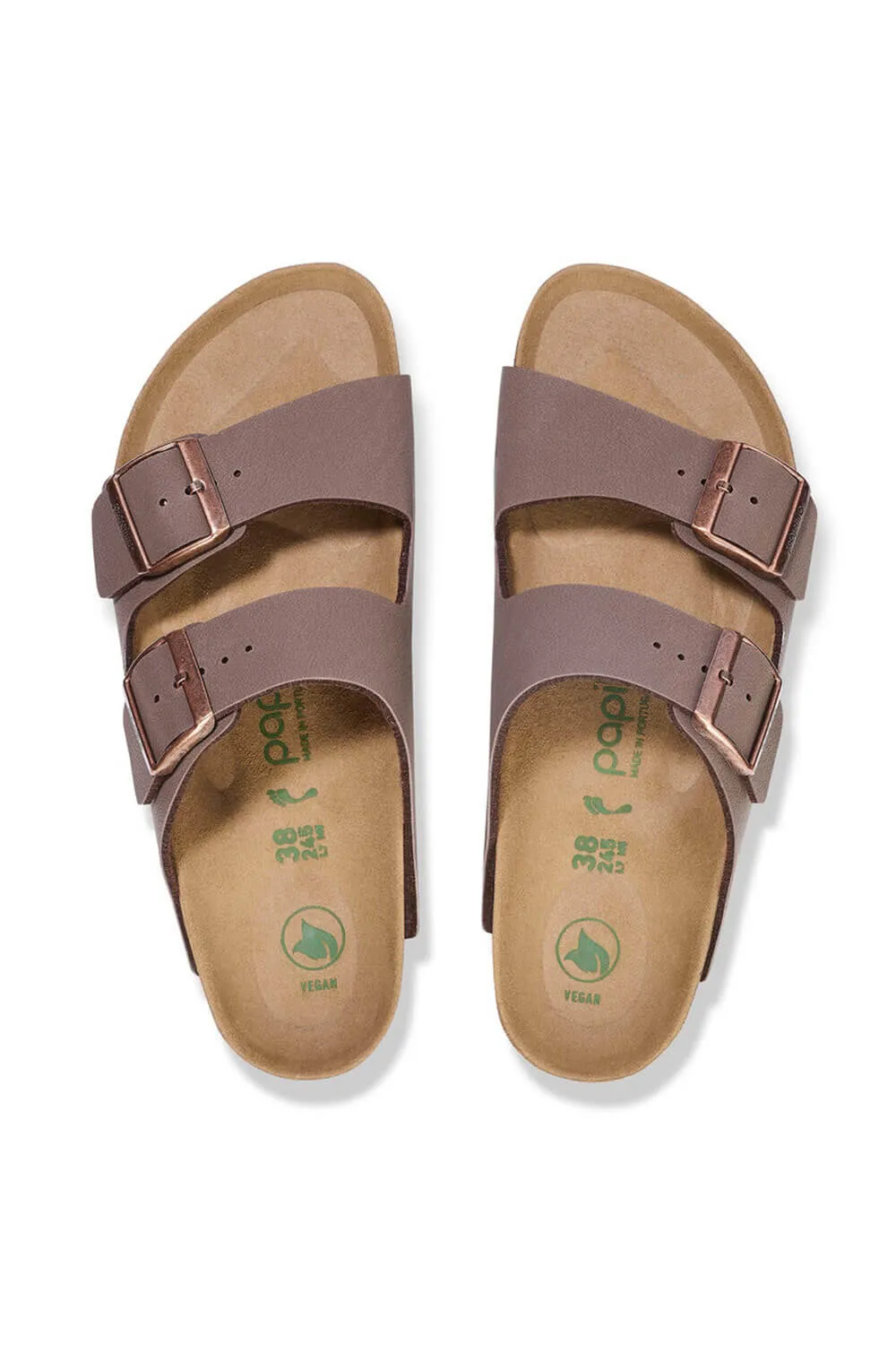Papillio by Birkenstock Arizona Platform Vegan Birko-Flor Sandals for Women in Mocha | 1027417