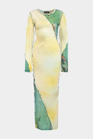 Parker Lace Panel Maxi Dress in Multi