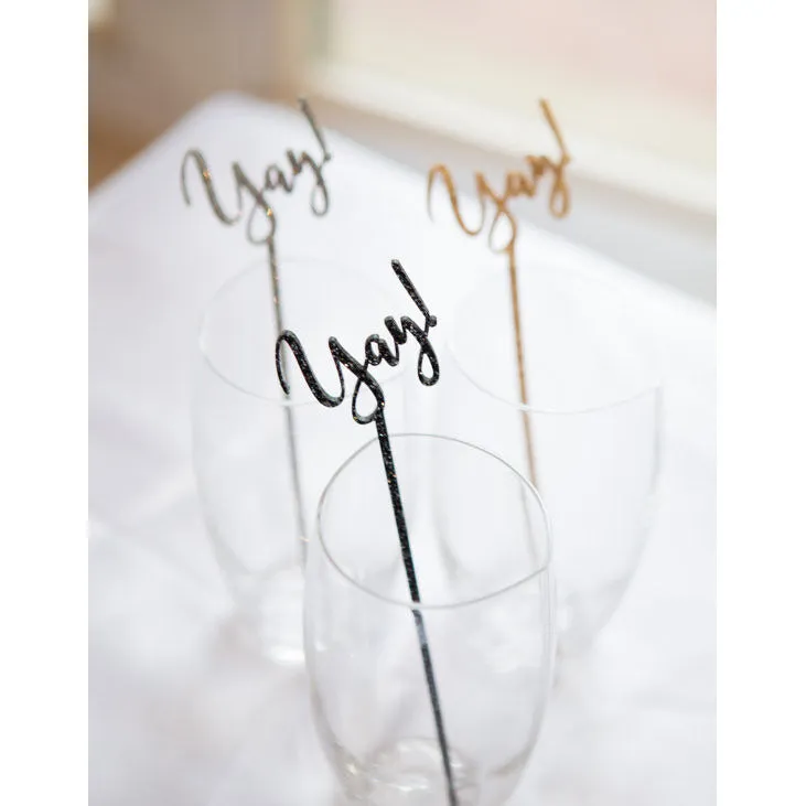 Party Stir Sticks "Yay!"