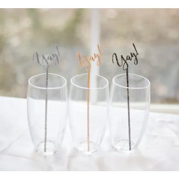 Party Stir Sticks "Yay!"