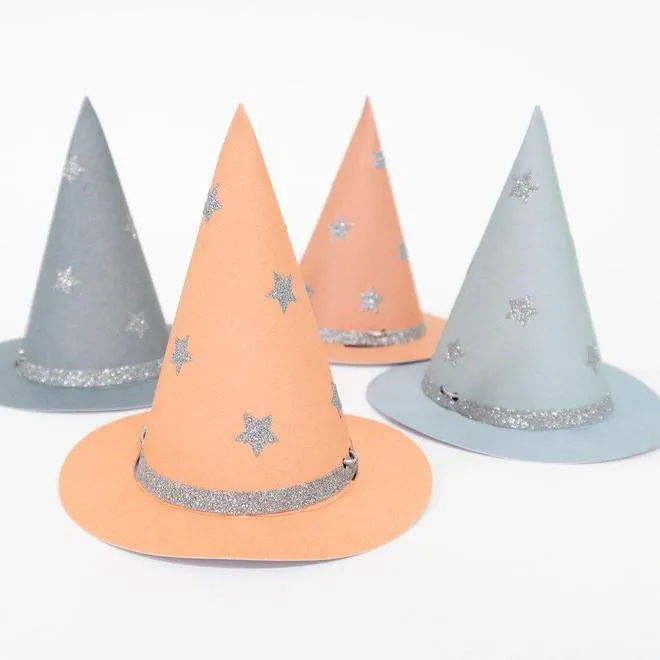 Pastel Halloween Mini Witch Hats (set of 8)