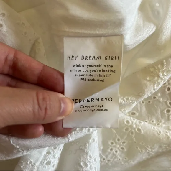 Peppermayo Exclusive Georgia Peaches Broderie White Cotton Eyelet Maxi Skirt 2