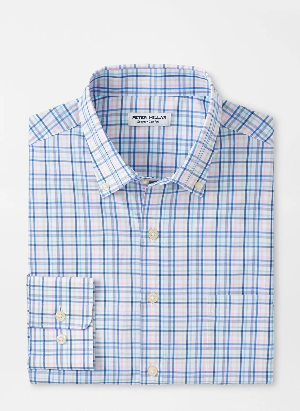 Peter Millar - Roxbury Performance Poplin Sport Shirt - Maritime
