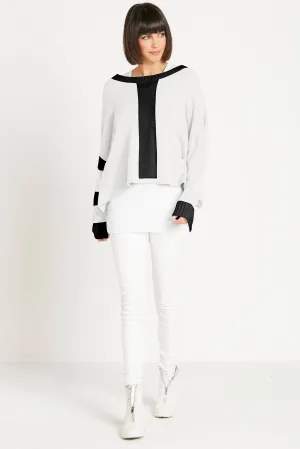 Pima Cotton Armed Bouclé Sweater