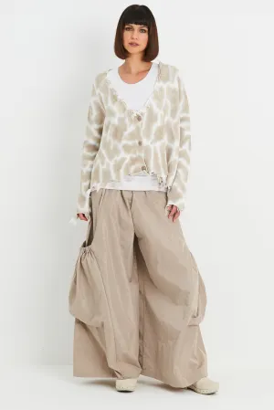 Pima Cotton Bleach Bum Tattered Cardigan