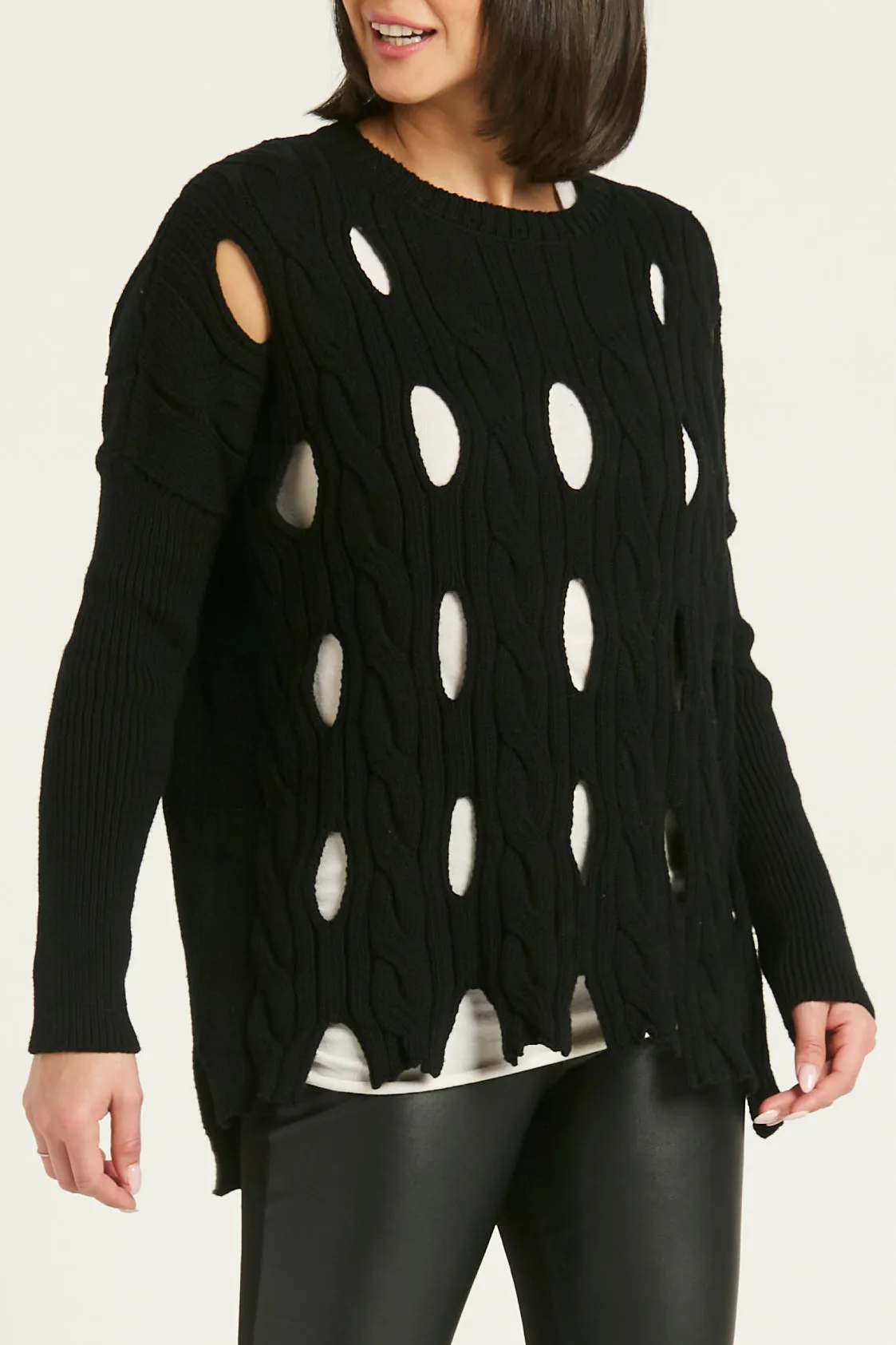 Pima Cotton Cable Car Wash Crewneck Sweater