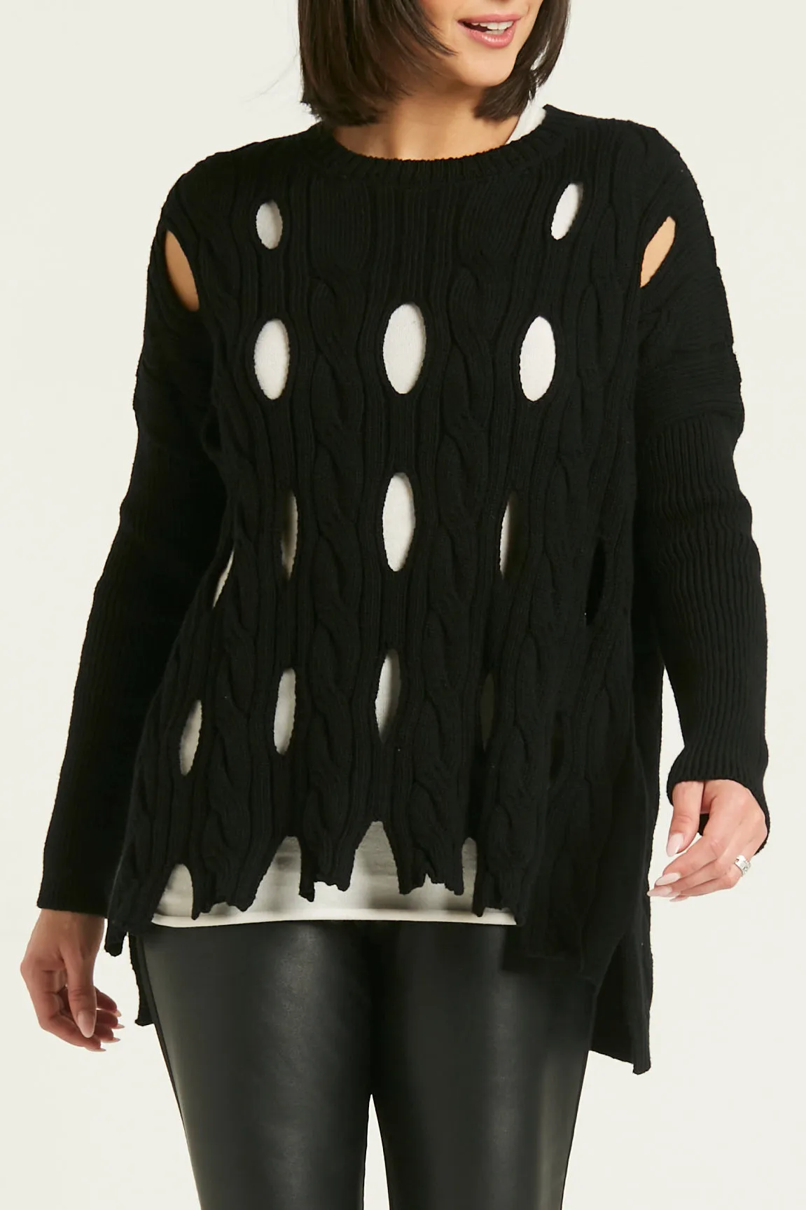 Pima Cotton Cable Car Wash Crewneck Sweater
