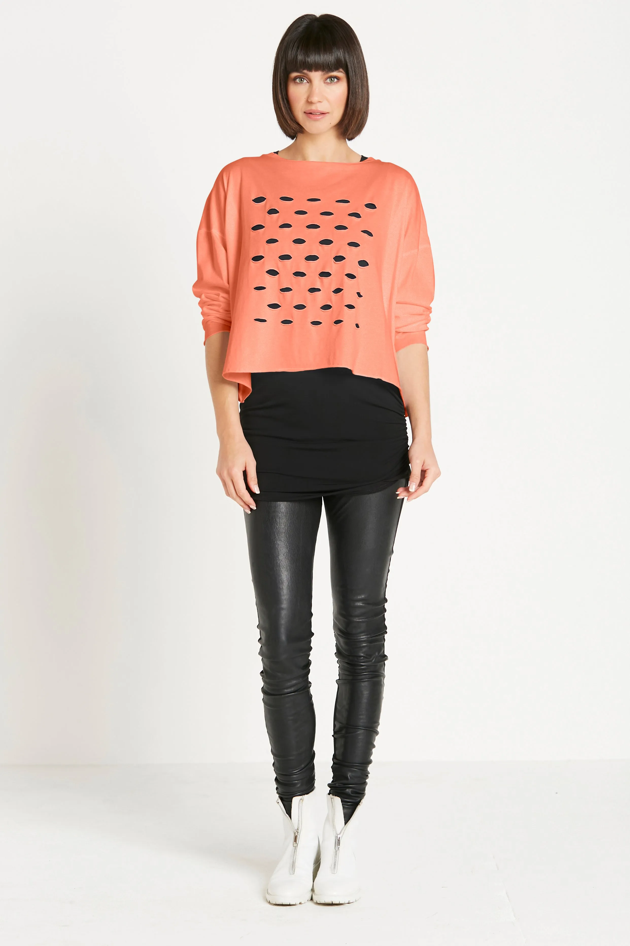 Pima Cotton Cut-up Mini Boxy T