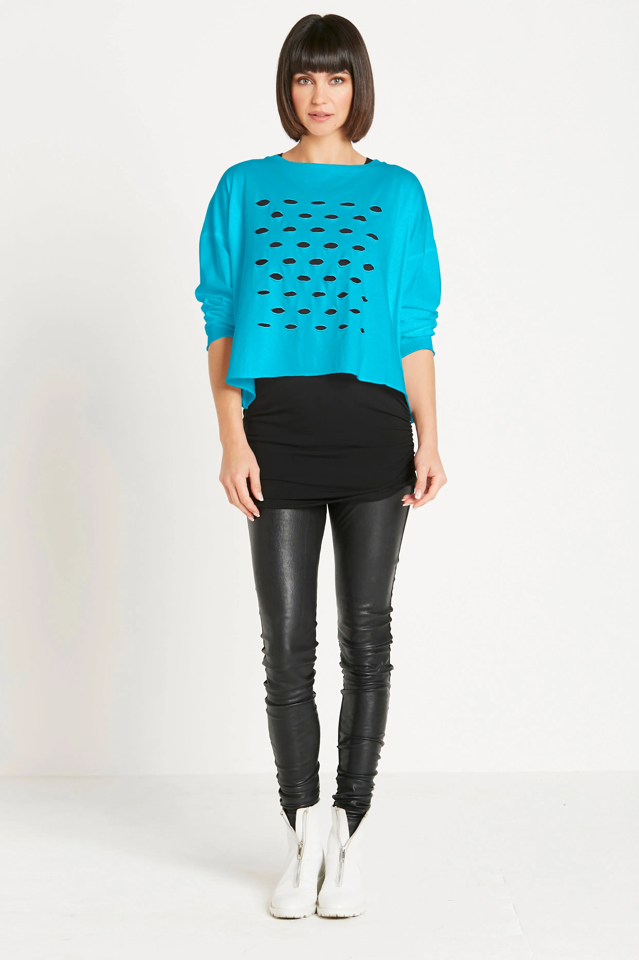 Pima Cotton Cut-up Mini Boxy T