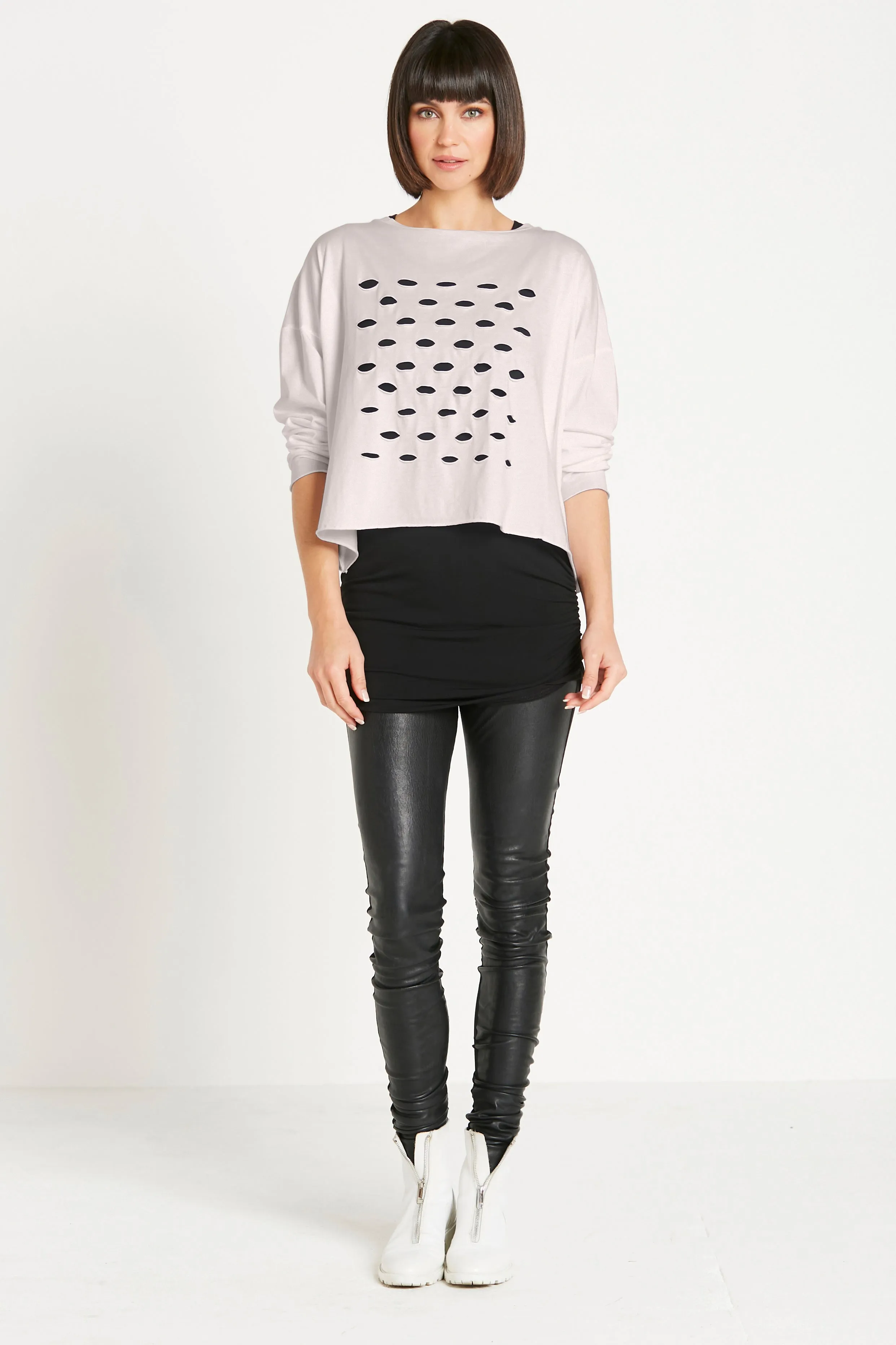 Pima Cotton Cut-up Mini Boxy T