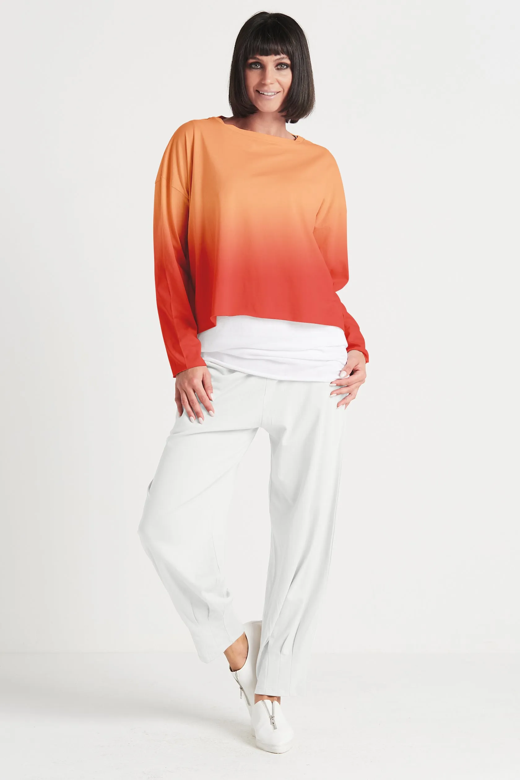Pima Cotton Dip Dyed Mini Luxury Boxy T