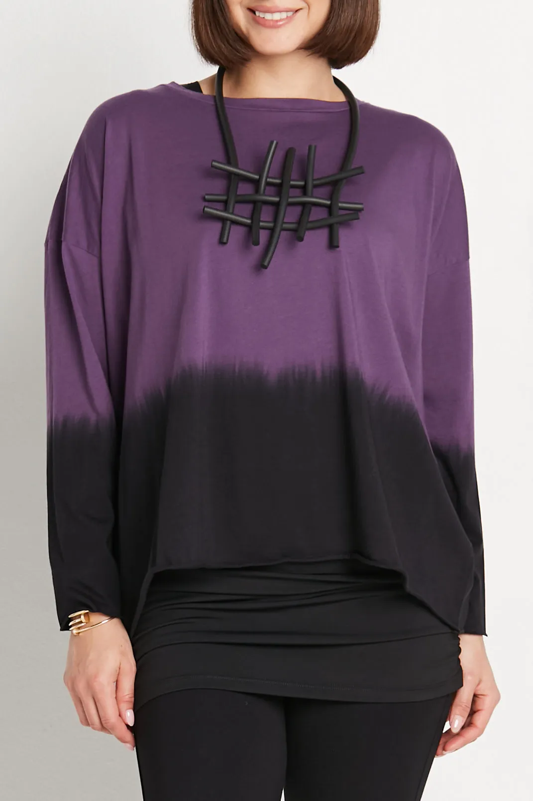Pima Cotton Dip Dyed Mini Luxury Boxy T