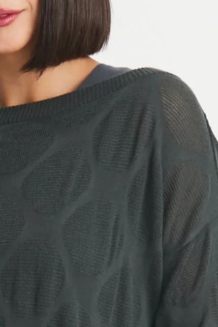 Pima Cotton Jacquard Boatneck Sweater