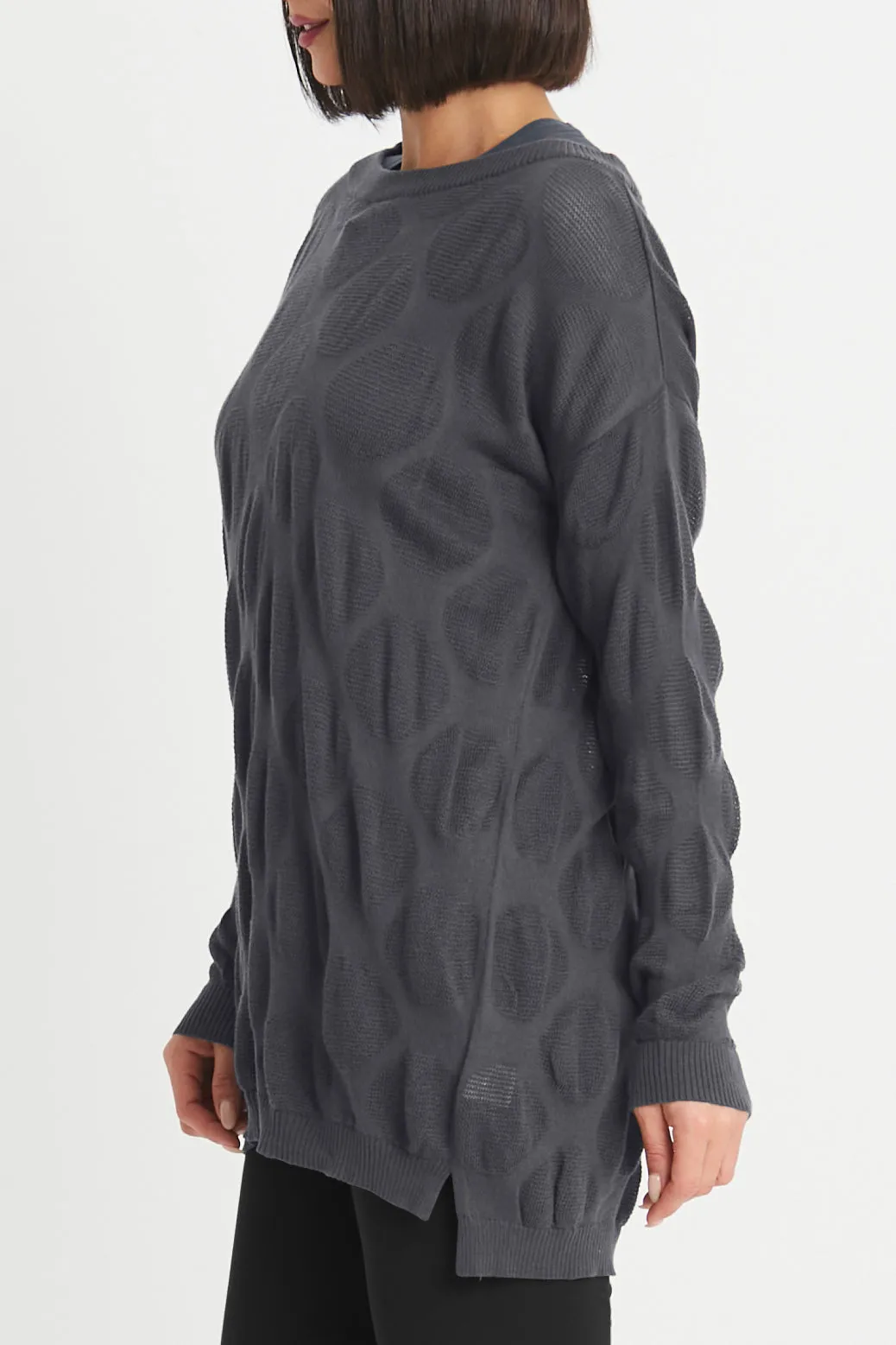 Pima Cotton Jacquard Boatneck Sweater