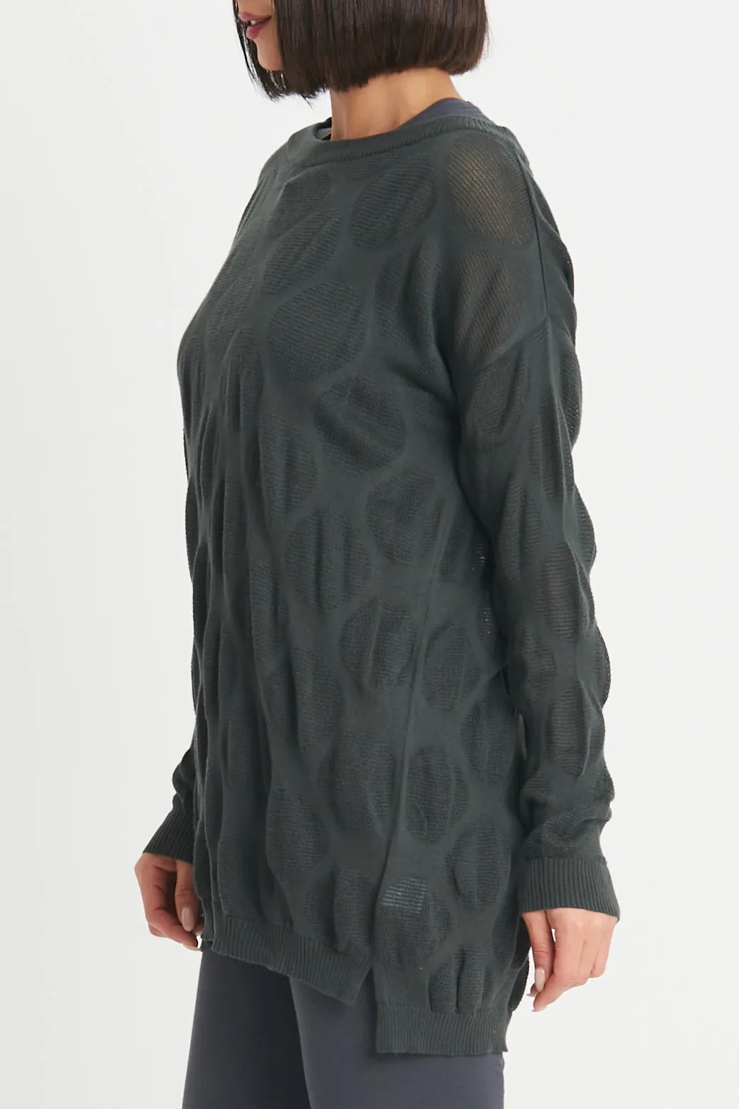 Pima Cotton Jacquard Boatneck Sweater