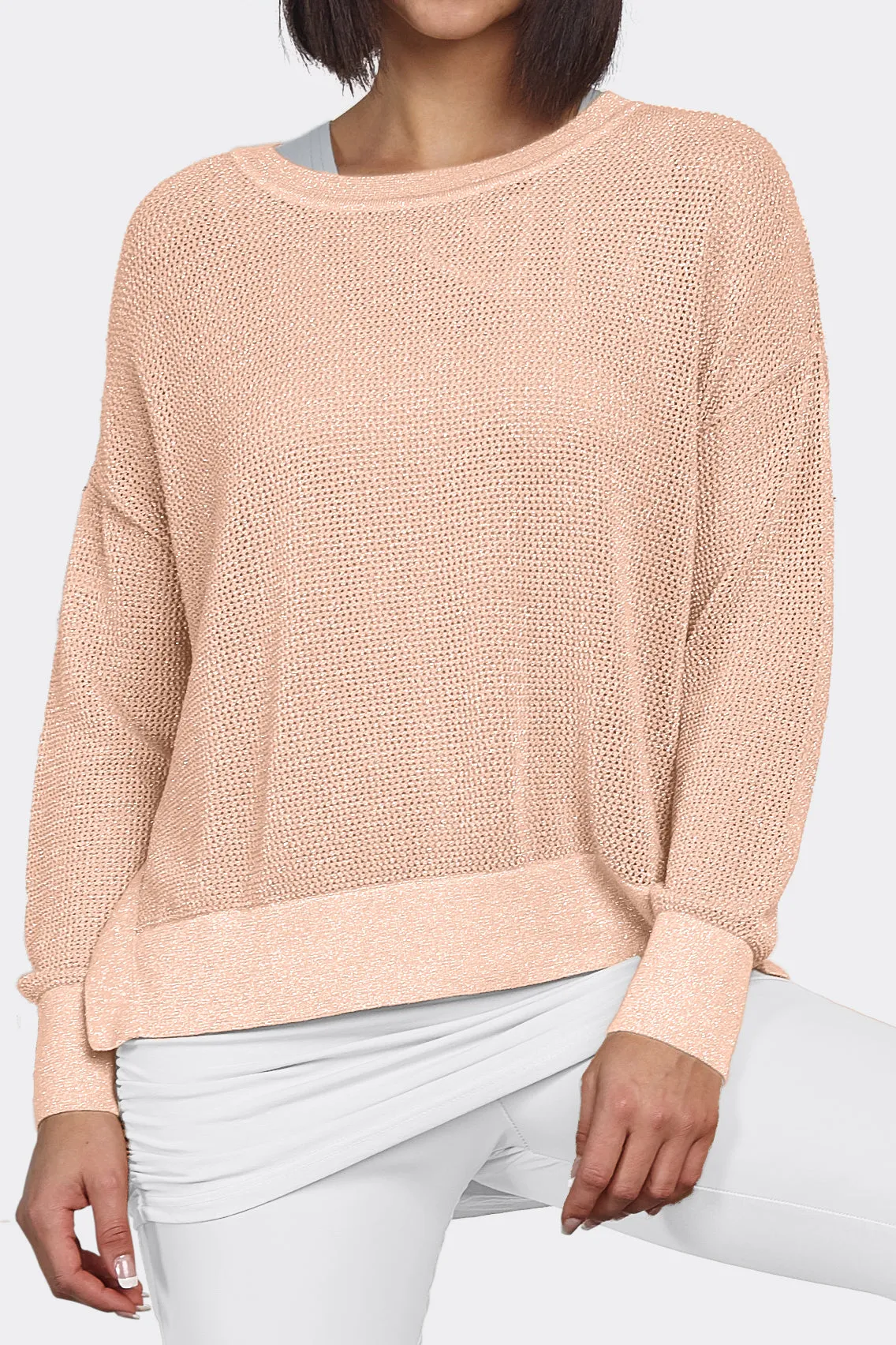 Pima Cotton Metallic Mini Seed Stitch