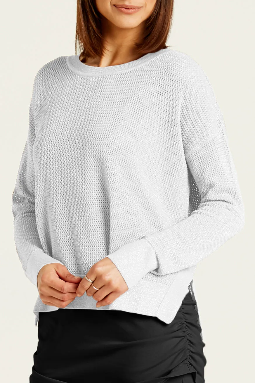 Pima Cotton Metallic Mini Seed Stitch