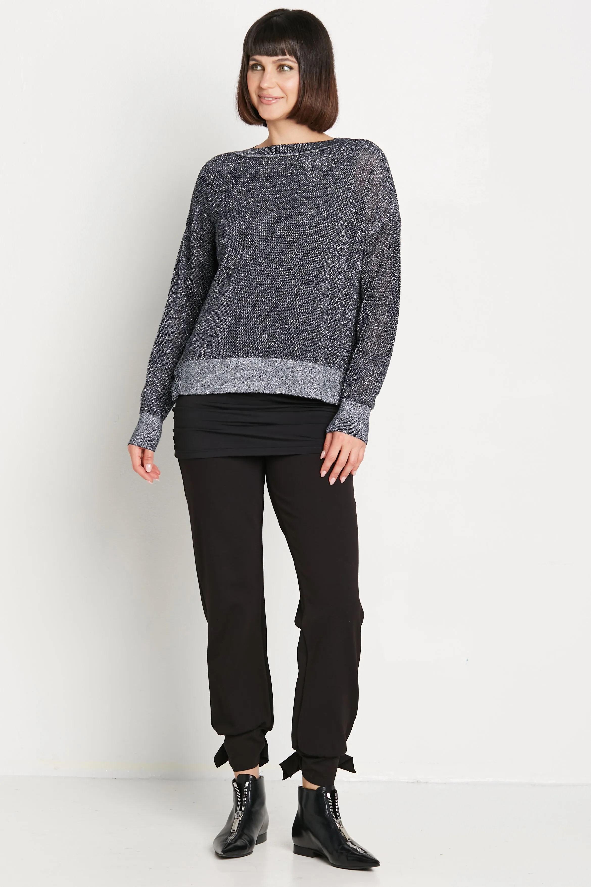 Pima Cotton Metallic Mini Seed Stitch