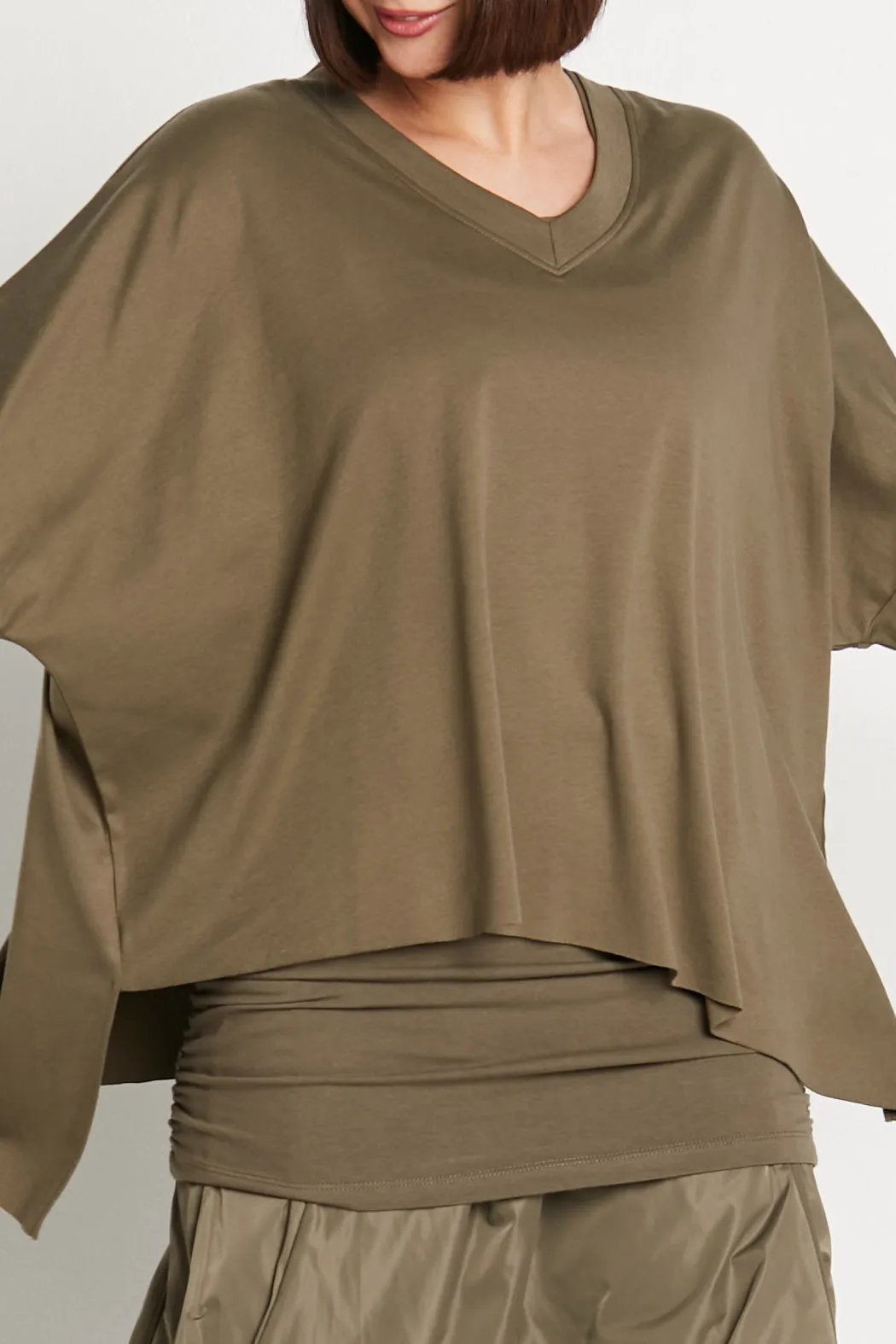 Pima Cotton V Neck Tee