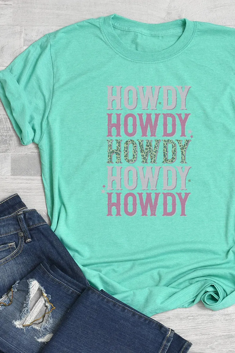 Pink Leopard Howdy Softstyle Adult T-Shirt