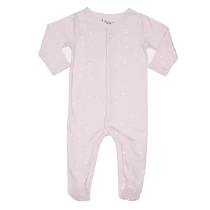 Pink Starburst Front Snap Footie