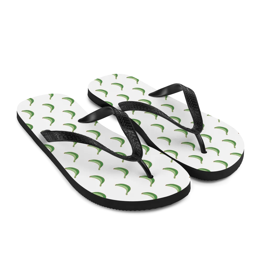 Platano All-Over Flip-Flops (White)