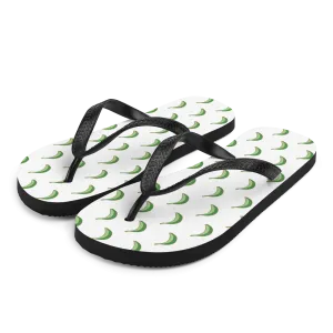 Platano All-Over Flip-Flops (White)