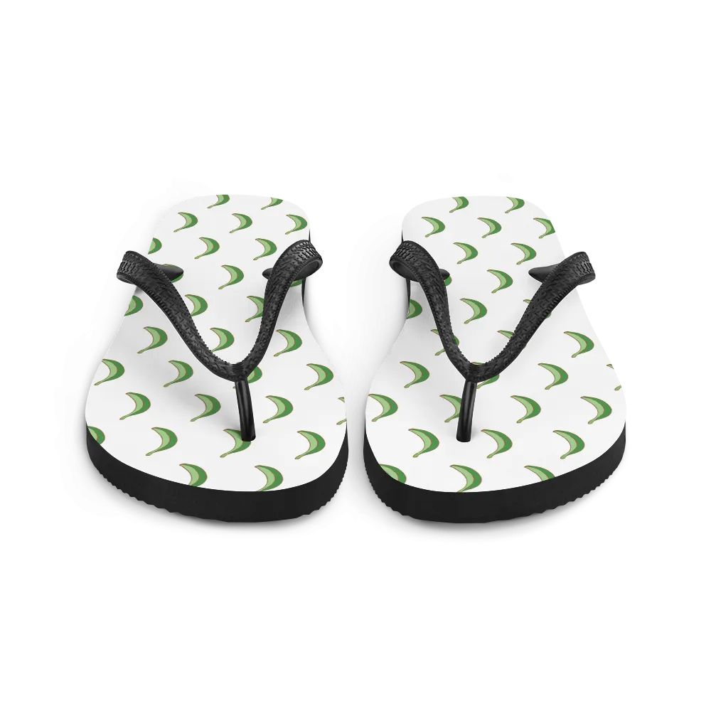 Platano All-Over Flip-Flops (White)