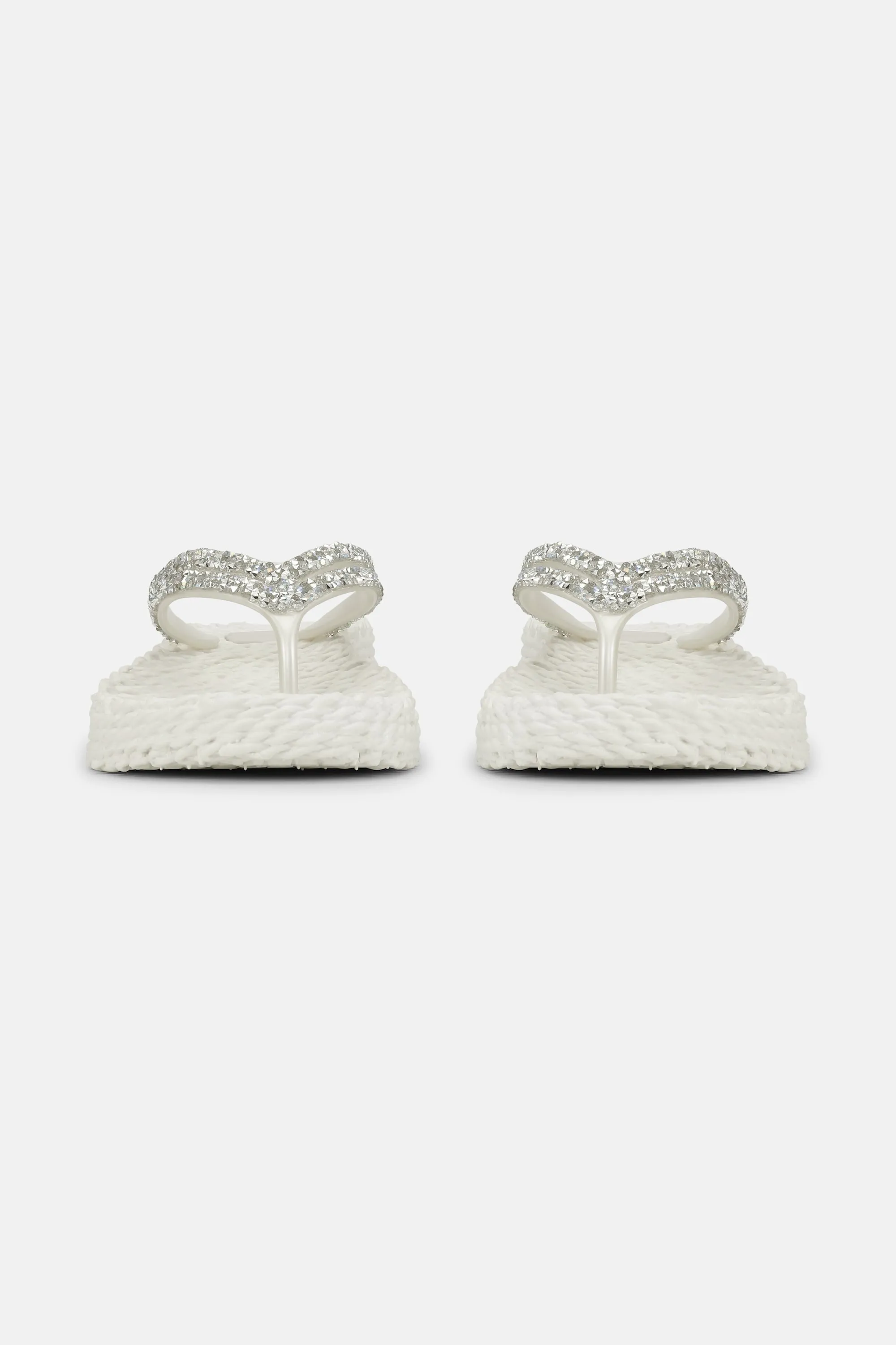 Platform Flip-flops Glittersten - Creme