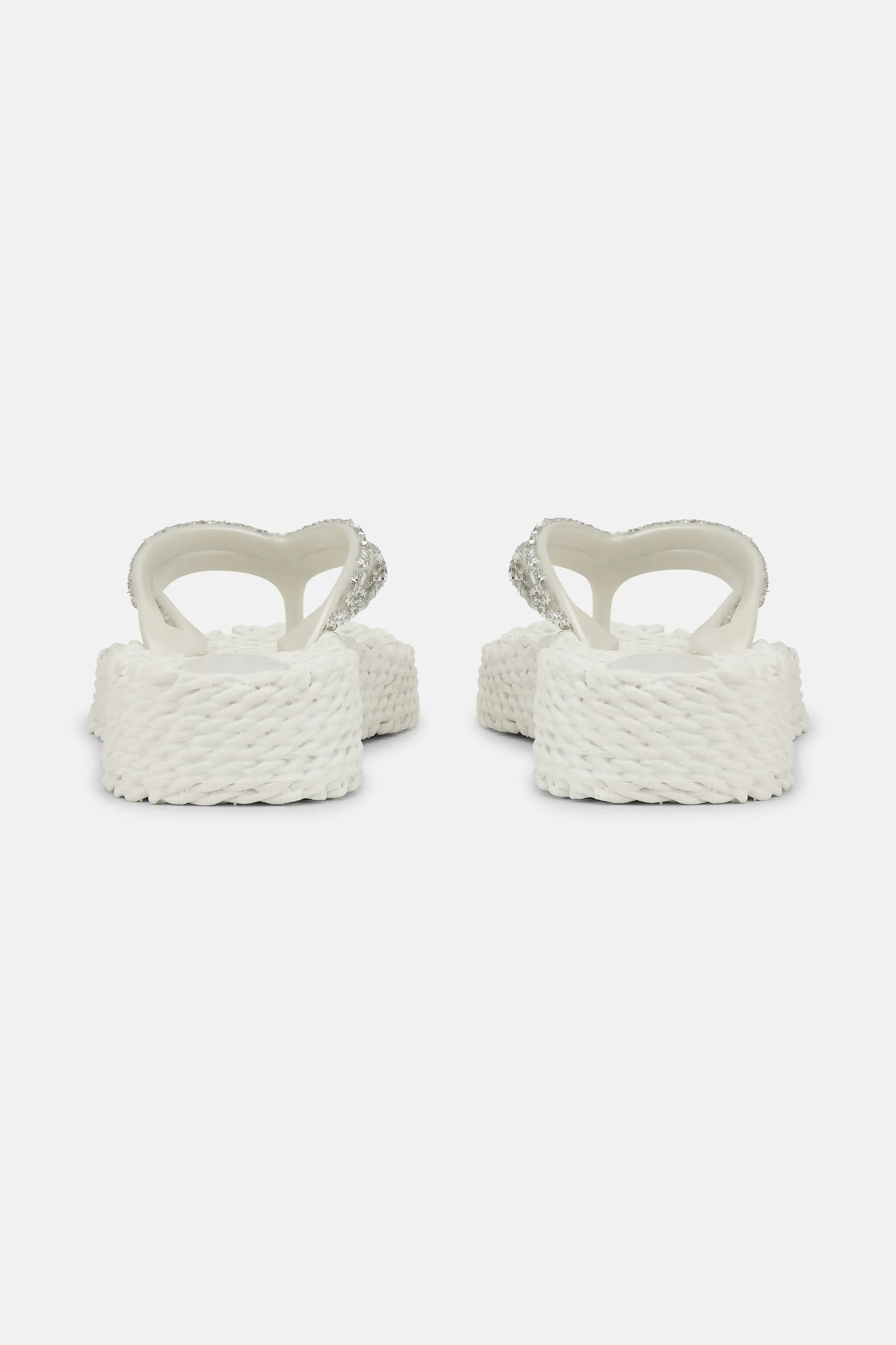 Platform Flip-flops Glittersten - Creme