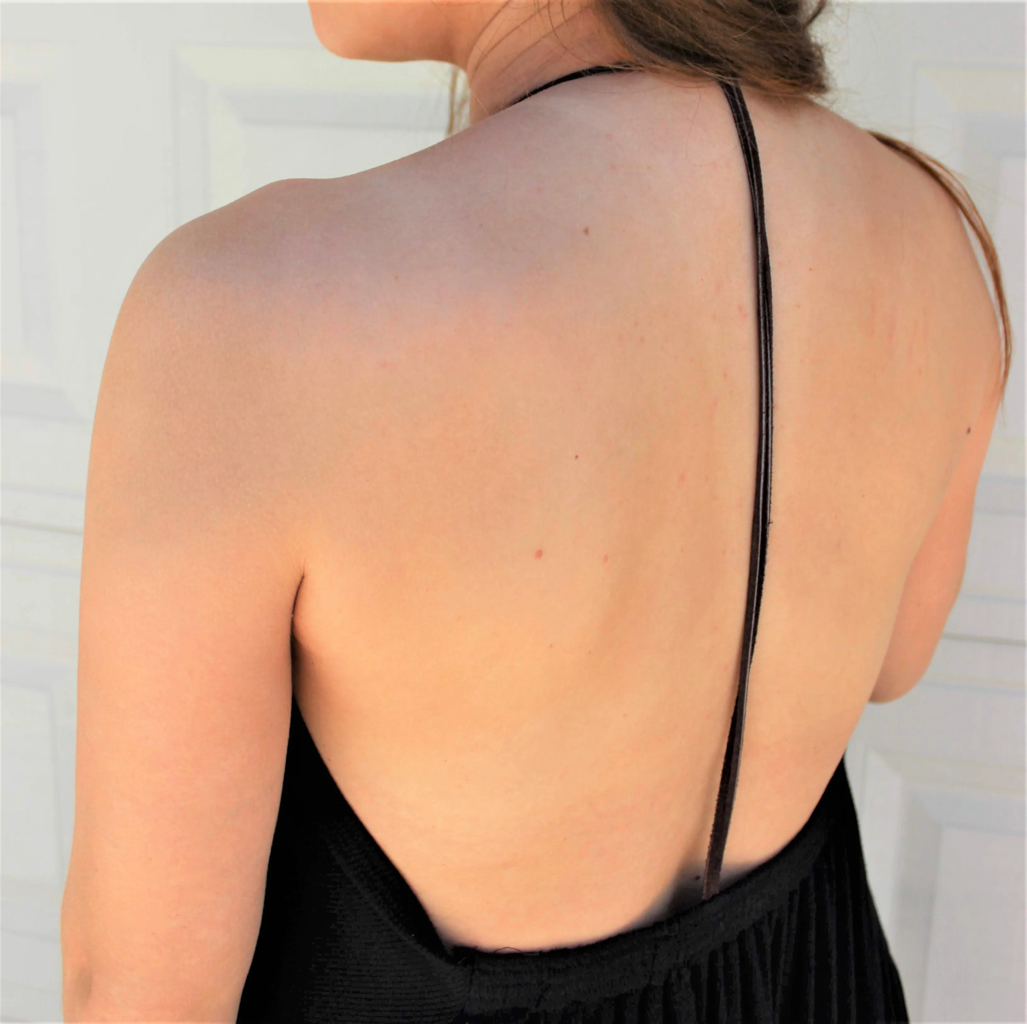 Plunging Halter Hi-Low Maxi Dress