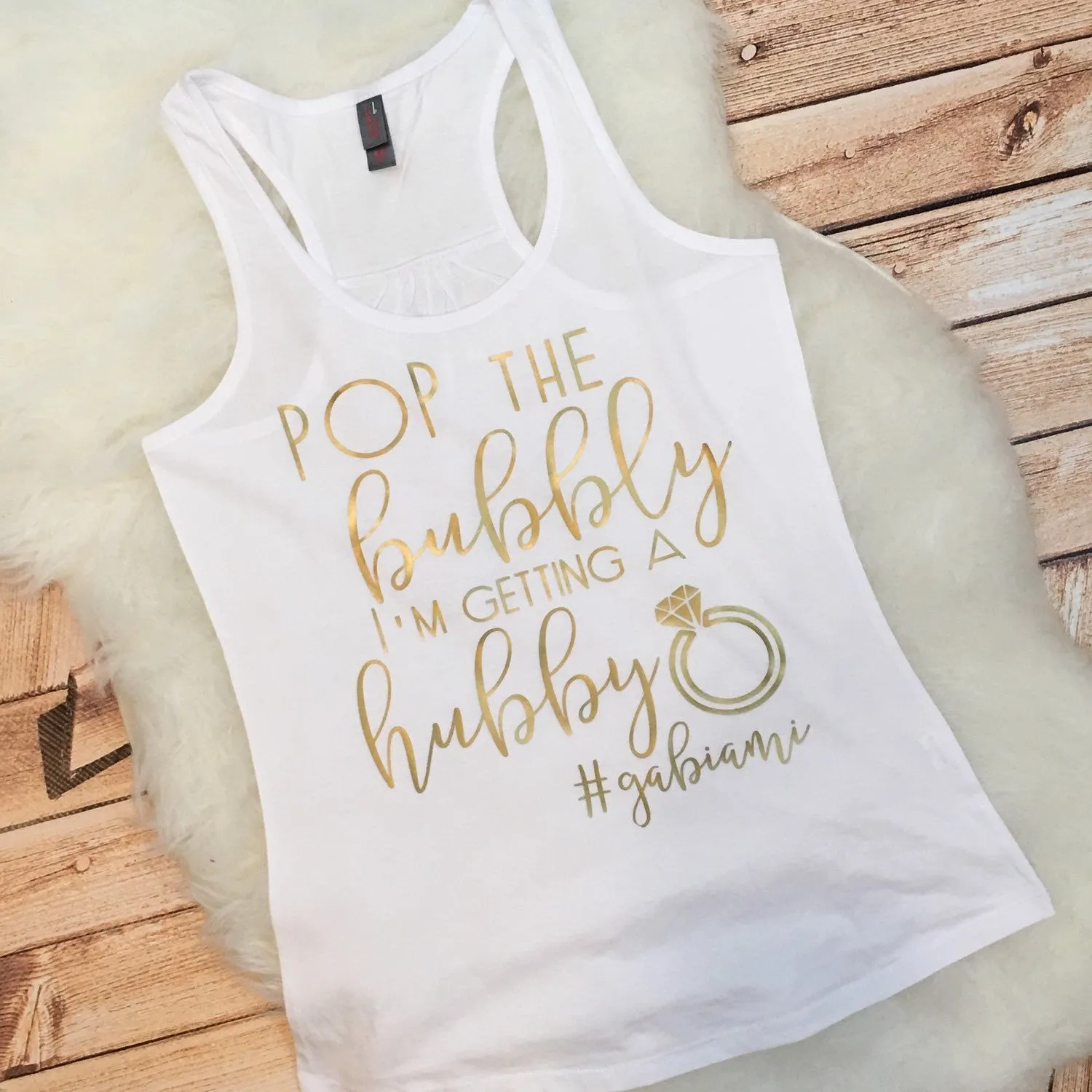 Poppin' Bottles Bride & Bridesmaid Matching Tanks