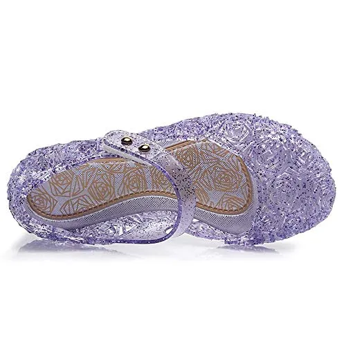 Princess Girls Sandals Jelly Shoes (Purple)