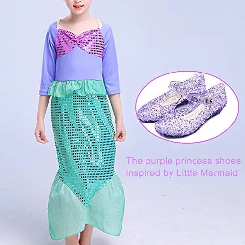 Princess Girls Sandals Jelly Shoes (Purple)