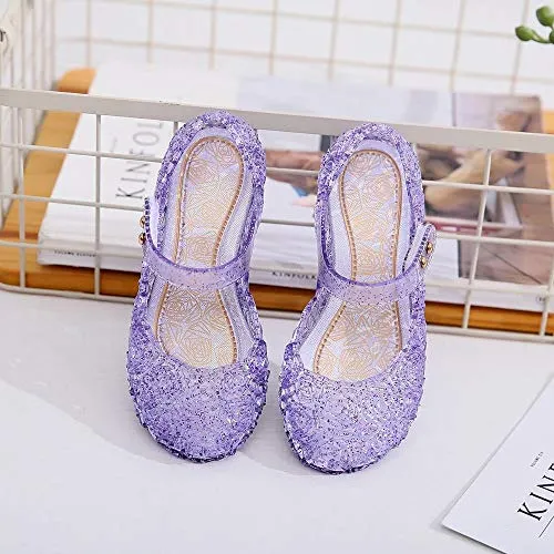 Princess Girls Sandals Jelly Shoes (Purple)