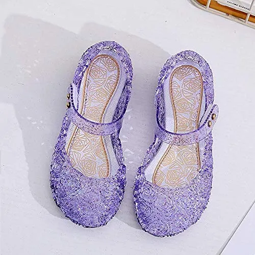 Princess Girls Sandals Jelly Shoes (Purple)