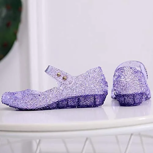 Princess Girls Sandals Jelly Shoes (Purple)