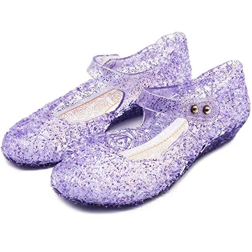 Princess Girls Sandals Jelly Shoes (Purple)