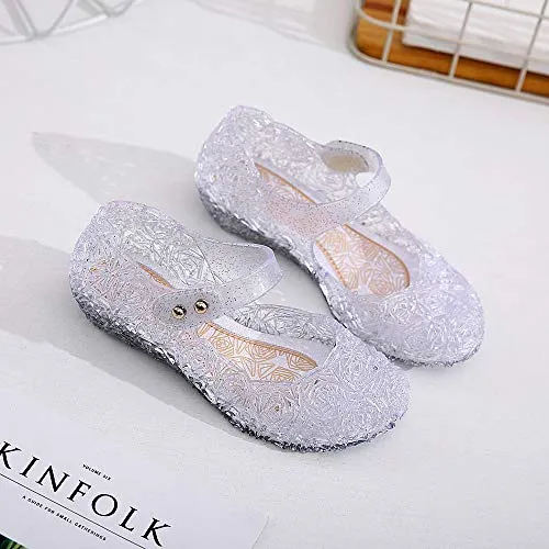 Princess Girls Sandals Jelly Shoes (White)