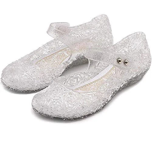 Princess Girls Sandals Jelly Shoes (White)