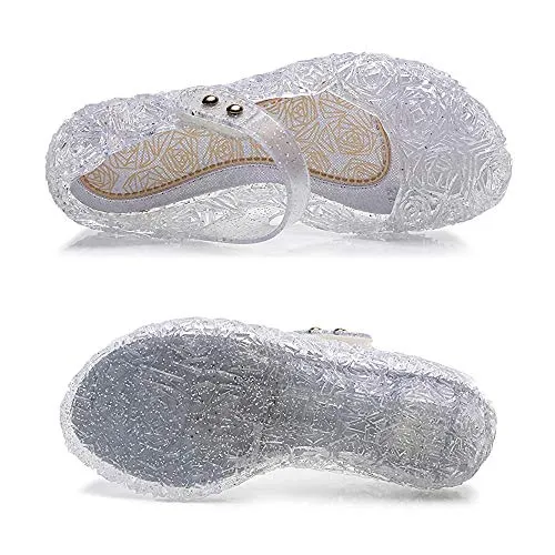 Princess Girls Sandals Jelly Shoes (White)
