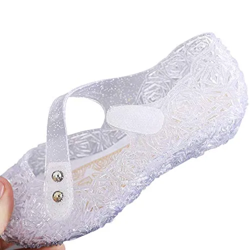 Princess Girls Sandals Jelly Shoes (White)