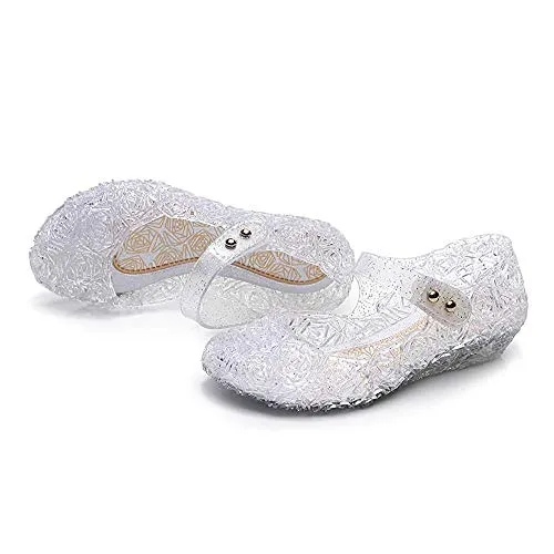 Princess Girls Sandals Jelly Shoes (White)