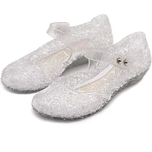 Princess Girls Sandals Jelly Shoes (White)