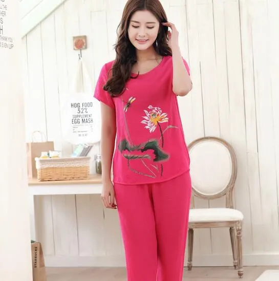 Print Short Sleeve Sleepwear